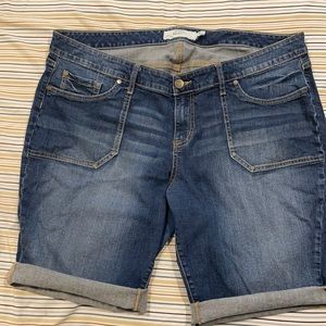 EUC Torrid jean shorts, Bermuda length.